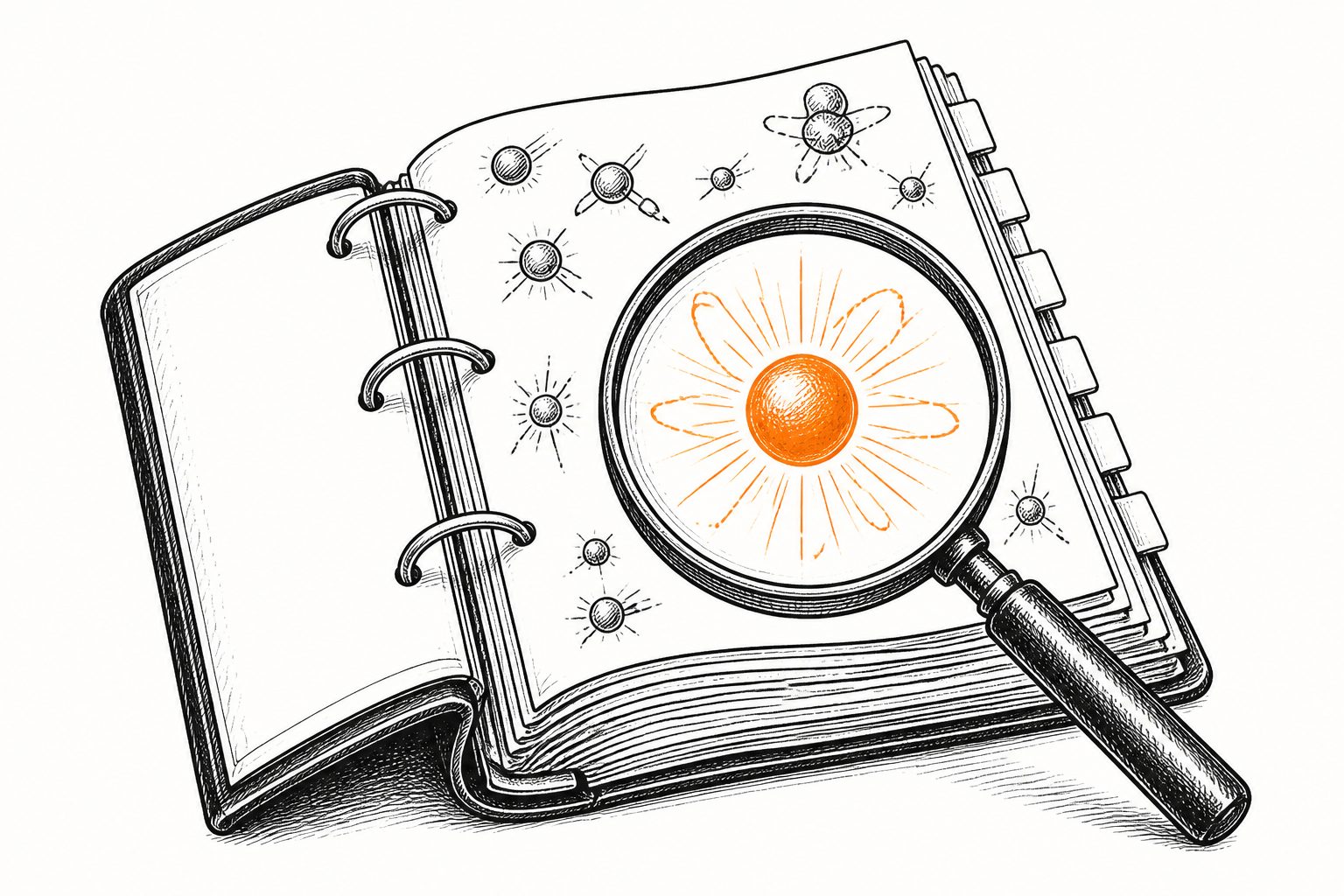 Abstract editorial illustration accompanying the article: New Particle Data Review compiles latest measurements of the Higgs and other particles