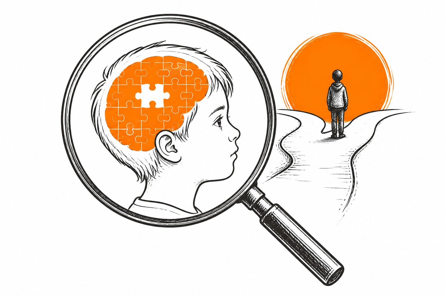 Abstract editorial illustration accompanying the article: Review examines FASD, harmful sexual behaviour and sexual offences
