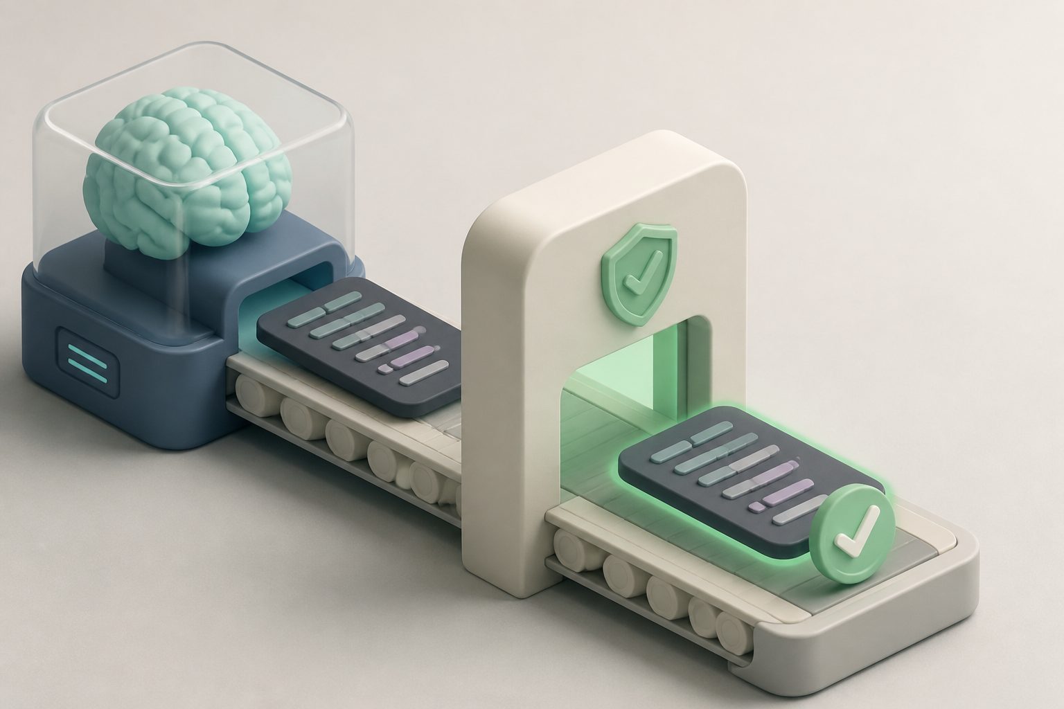 Abstract editorial illustration accompanying the article: A new system helps AI write Python code that is safer and still works